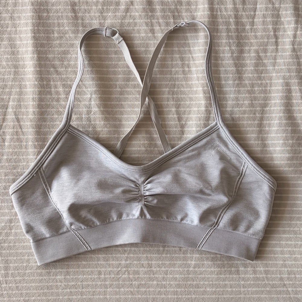 Oner Active Effortless Strappy Bralette in Light Grey Marl